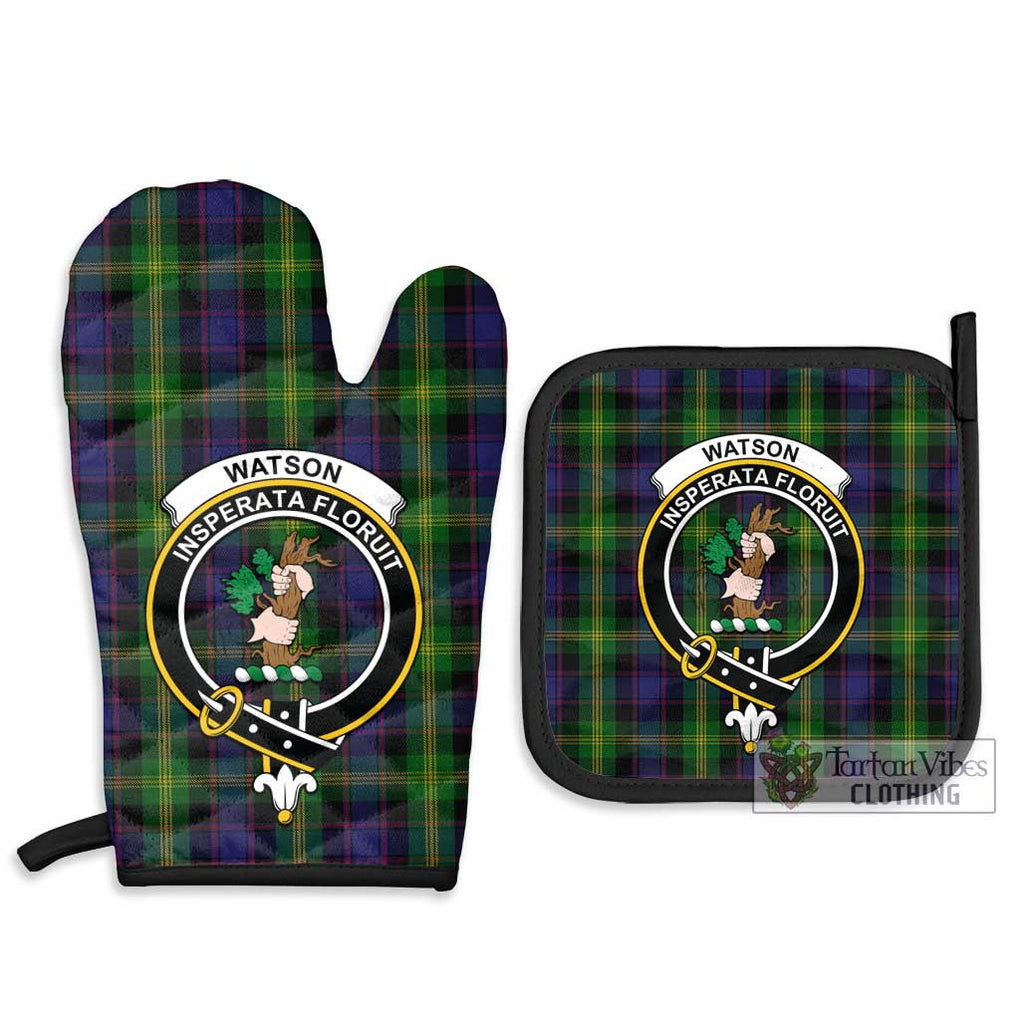 Watson Tartan Combo Oven Mitt & Pot-Holder with Family Crest - Tartan Vibes Clothing