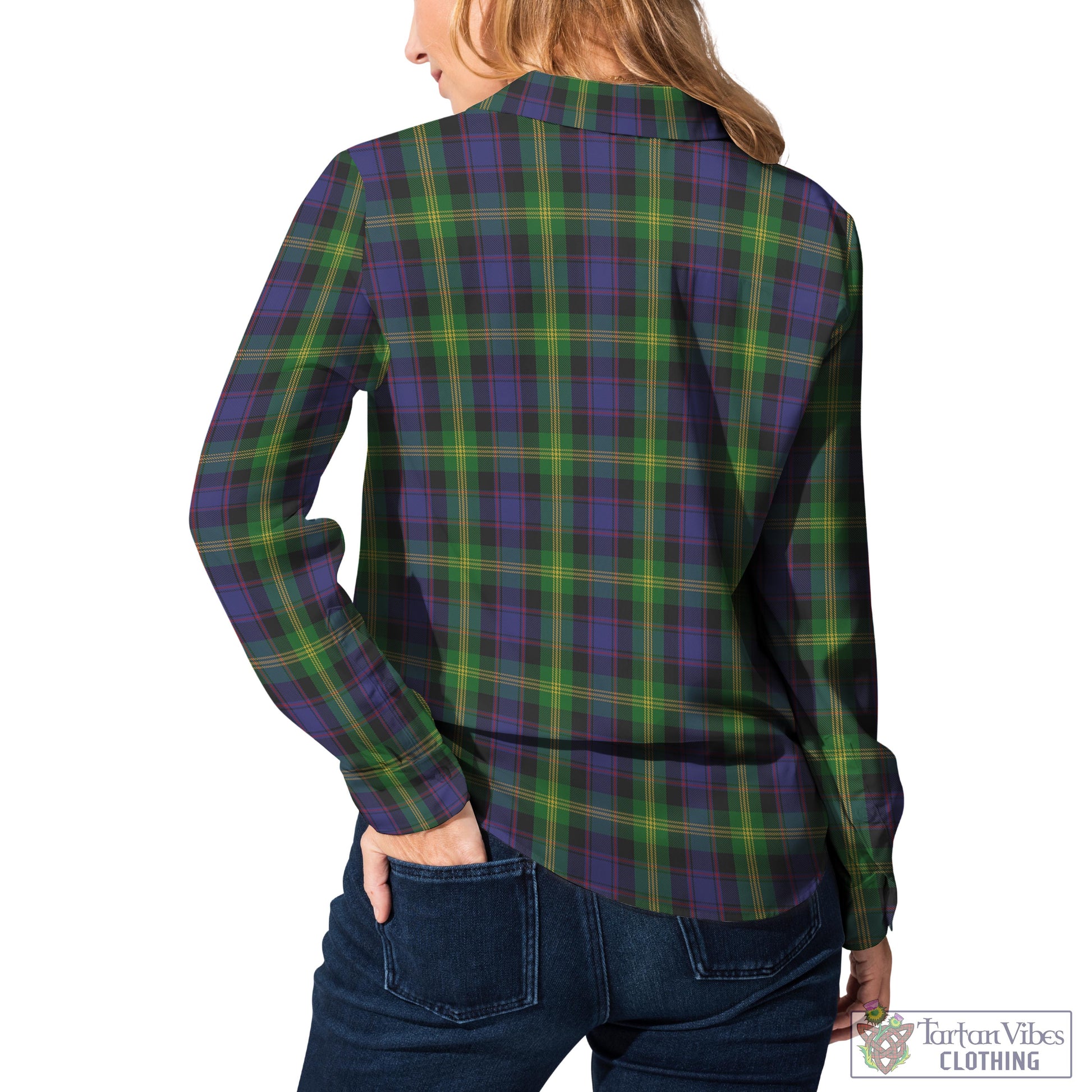 Tartan Vibes Clothing Watson Tartan Womens Casual Shirt with Family Crest