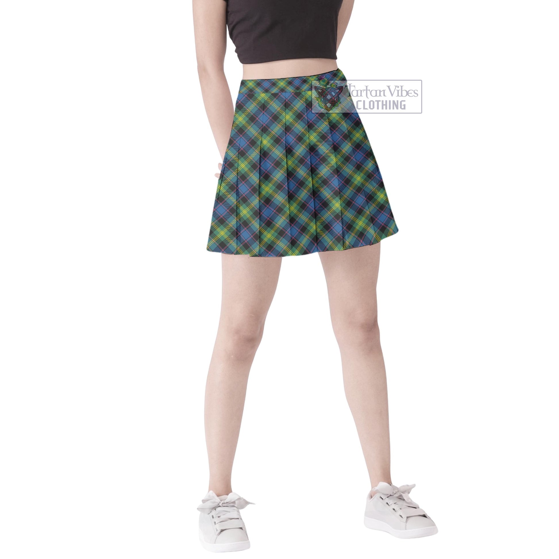 Tartan Vibes Clothing Watson Ancient Tartan Women's Plated Mini Skirt