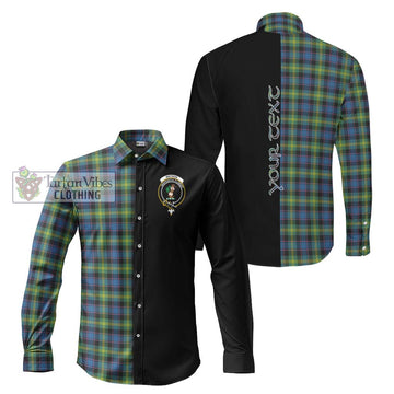 Watson Ancient Tartan Long Sleeve Button Shirt with Family Crest and Half Of Me Style