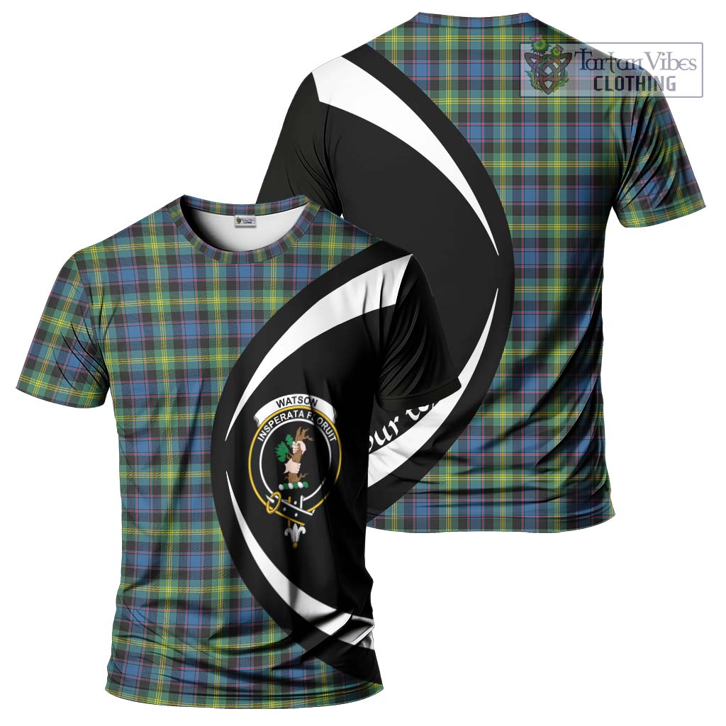 Tartan Vibes Clothing Watson Ancient Tartan T-Shirt with Family Crest Circle Style