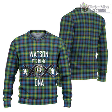 Watson Ancient Tartan Ugly Sweater with Family Crest DNA In Me Style