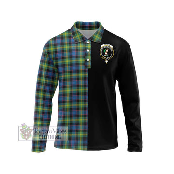 Watson Ancient Tartan Long Sleeve Polo Shirt with Family Crest and Half Of Me Style