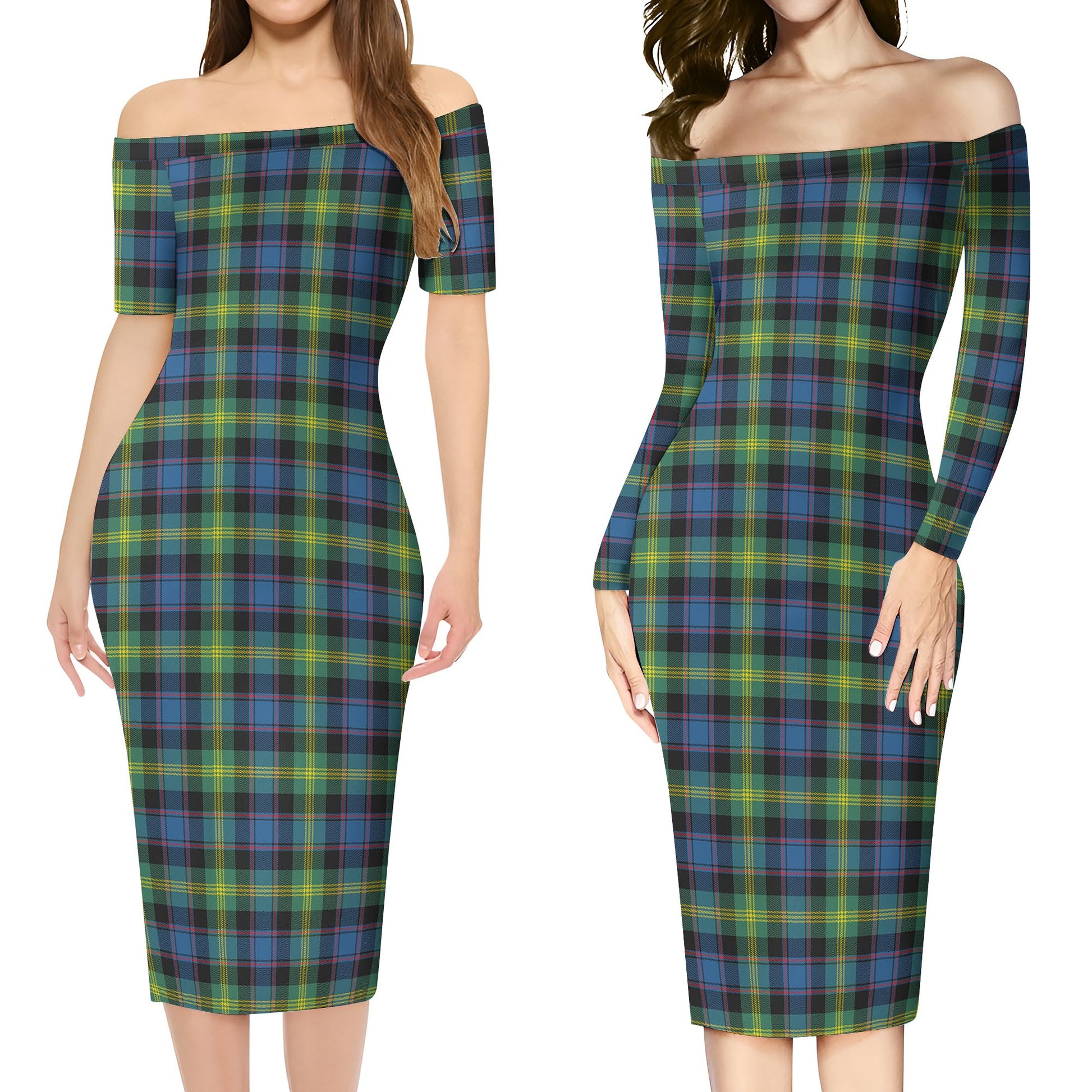 Watson Ancient Tartan Off Shoulder Lady Dress Women's Dress - Tartanvibesclothing