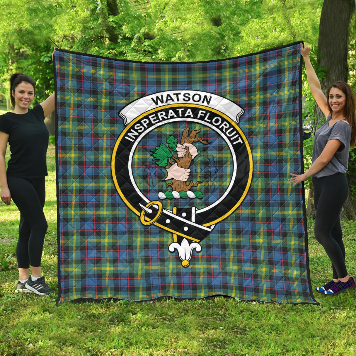 watson-ancient-tartan-quilt-with-family-crest