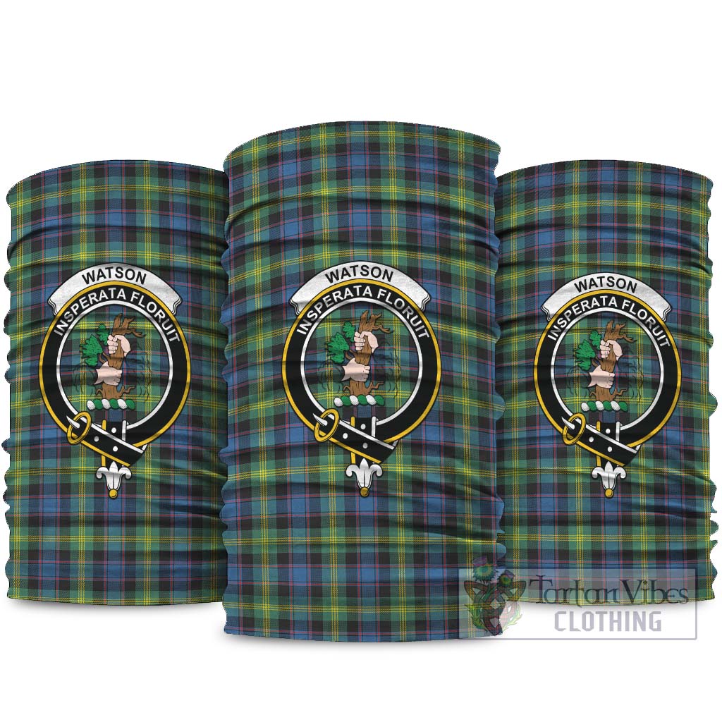 Watson Ancient Tartan Neck Gaiters, Tartan Bandanas, Tartan Head Band with Family Crest