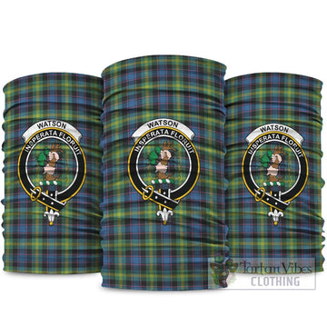 Watson Ancient Tartan Neck Gaiters, Tartan Bandanas, Tartan Head Band with Family Crest