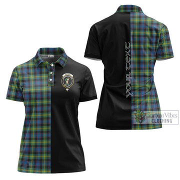 Watson Ancient Tartan Women's Polo Shirt with Family Crest and Half Of Me Style