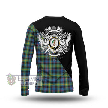 Watson Ancient Tartan Long Sleeve T-Shirt with Family Crest and Military Logo Style