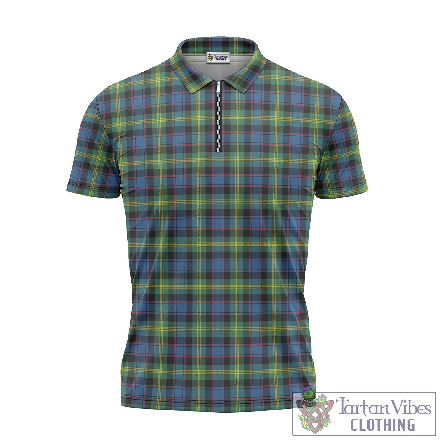 Tartan Vibes Clothing Watson Ancient Tartan Zipper Polo Shirt