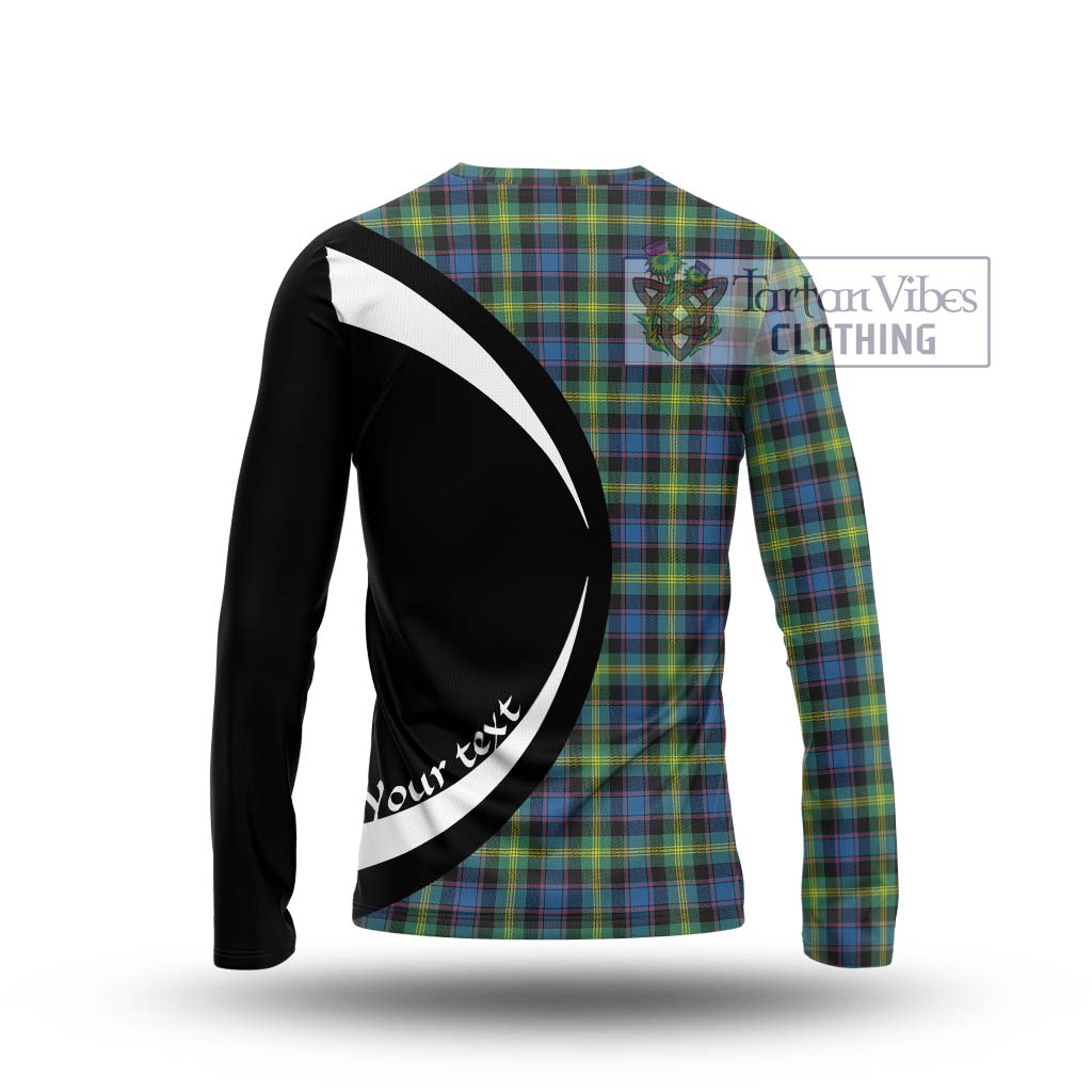 Watson Ancient Tartan Long Sleeve T-Shirt with Family Crest Circle Style - Tartan Vibes Clothing