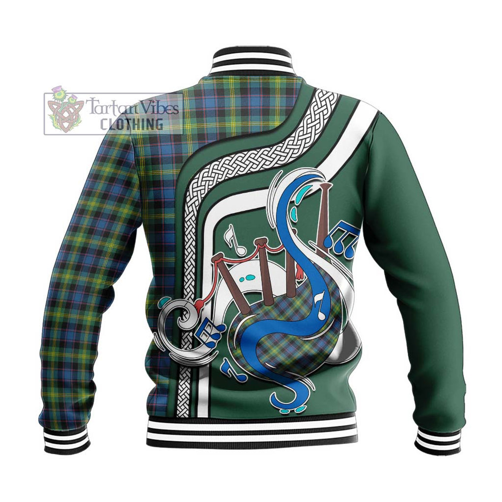 Tartan Vibes Clothing Watson Ancient Tartan Baseball Jacket with Epic Bagpipe Style