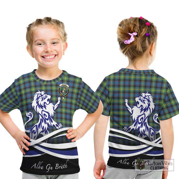 Watson Ancient Tartan Kid T-Shirt with Alba Gu Brath Regal Lion Emblem