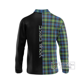 Watson Ancient Tartan Long Sleeve Polo Shirt with Family Crest and Half Of Me Style