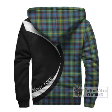 Watson Ancient Tartan Sherpa Hoodie with Family Crest Circle Style