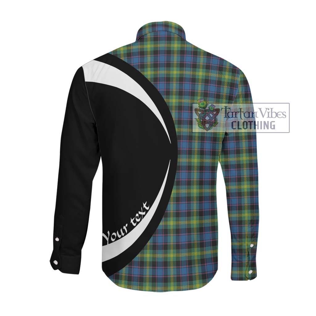 Watson Ancient Tartan Long Sleeve Button Up with Family Crest Circle Style Men's Shirt - Tartan Vibes Clothing