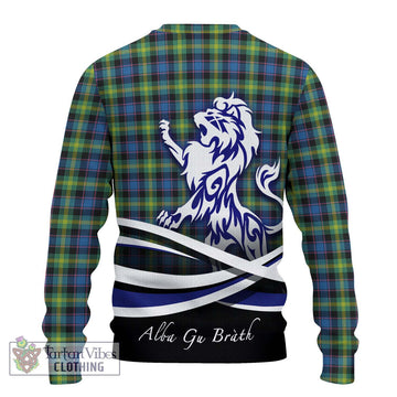 Watson Ancient Tartan Ugly Sweater with Alba Gu Brath Regal Lion Emblem