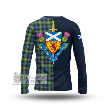 Watson Ancient Tartan Long Sleeve T-Shirt with Scottish Lion Royal Arm Half Style