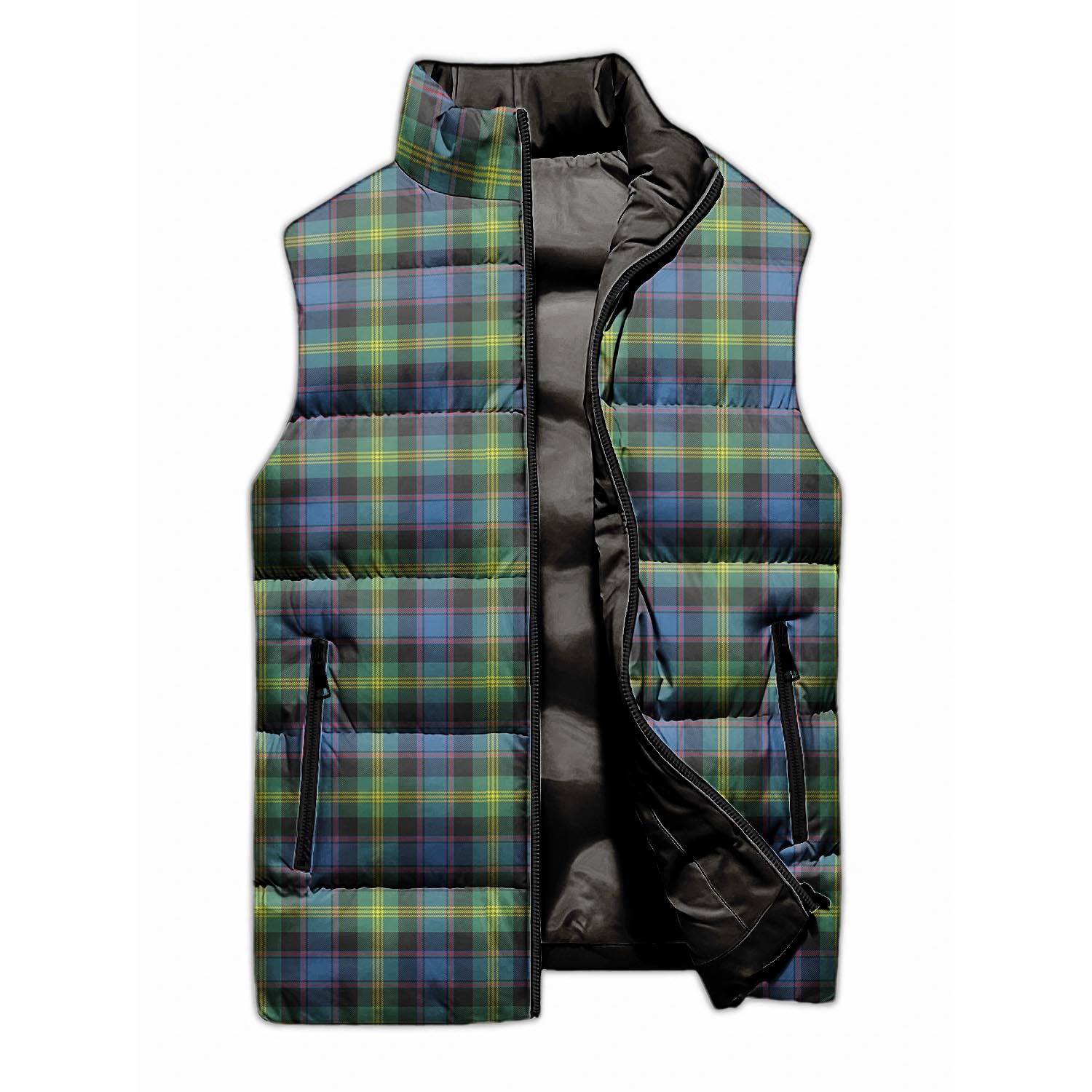 Watson Ancient Tartan Sleeveless Puffer Jacket - Tartanvibesclothing