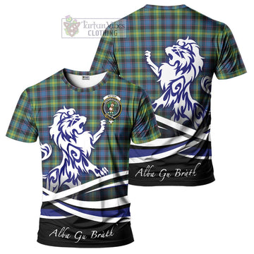 Watson Ancient Tartan Cotton T-shirt with Alba Gu Brath Regal Lion Emblem