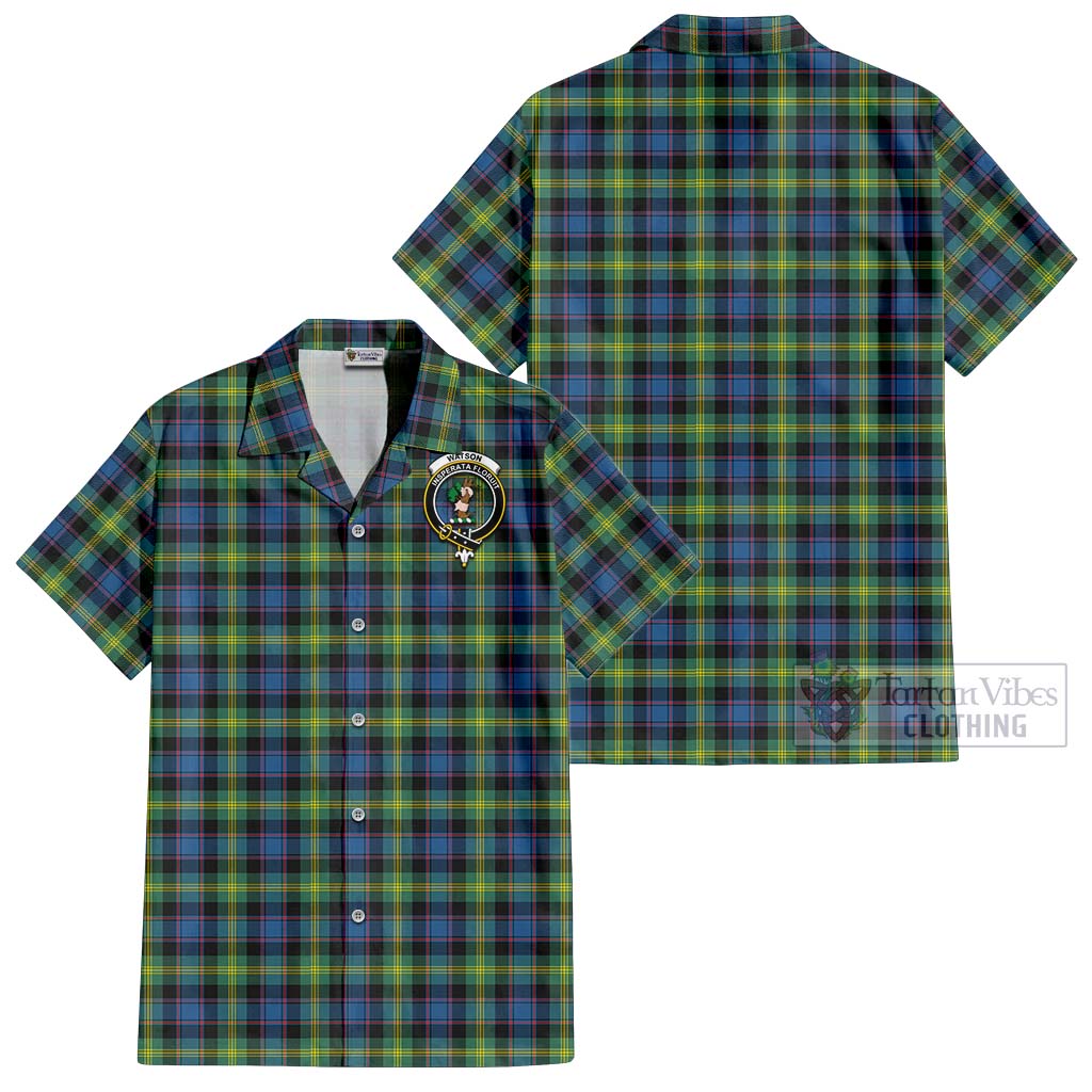 Tartan Vibes Clothing Watson Ancient Tartan Cotton Hawaiian Shirt with Family Crest