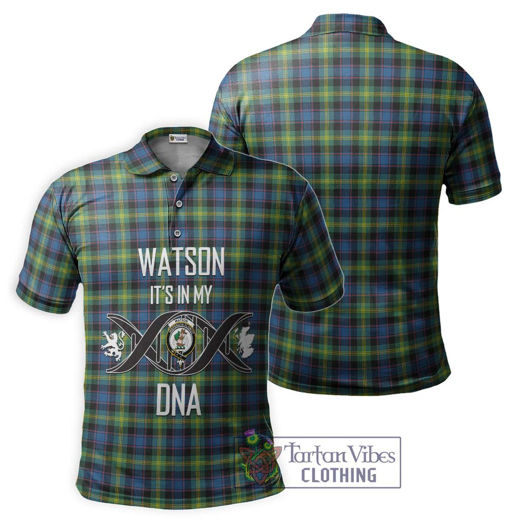 Watson Ancient Tartan Polo Shirt with Family Crest DNA In Me Style - Tartanvibesclothing Shop