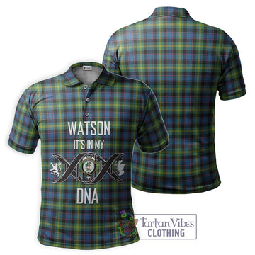 Watson Ancient Tartan Polo Shirt with Family Crest DNA In Me Style