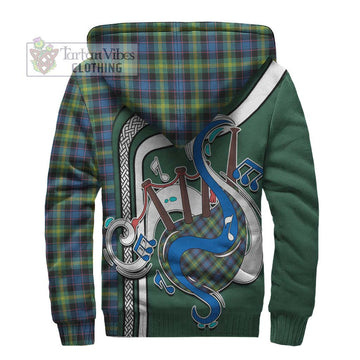 Watson Ancient Tartan Sherpa Hoodie with Epic Bagpipe Style