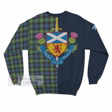 Watson Ancient Tartan Sweatshirt with Scottish Lion Royal Arm Half Style