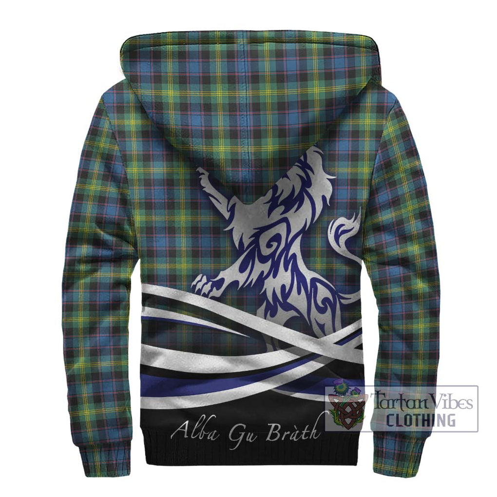 Watson Ancient Tartan Sherpa Hoodie with Alba Gu Brath Regal Lion Emblem - Tartanvibesclothing Shop