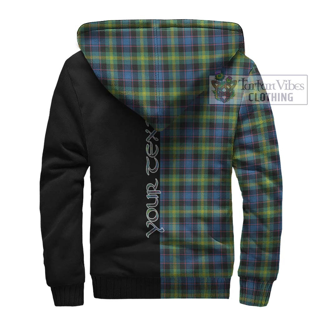 Watson Ancient Tartan Sherpa Hoodie with Family Crest and Half Of Me Style - Tartanvibesclothing Shop