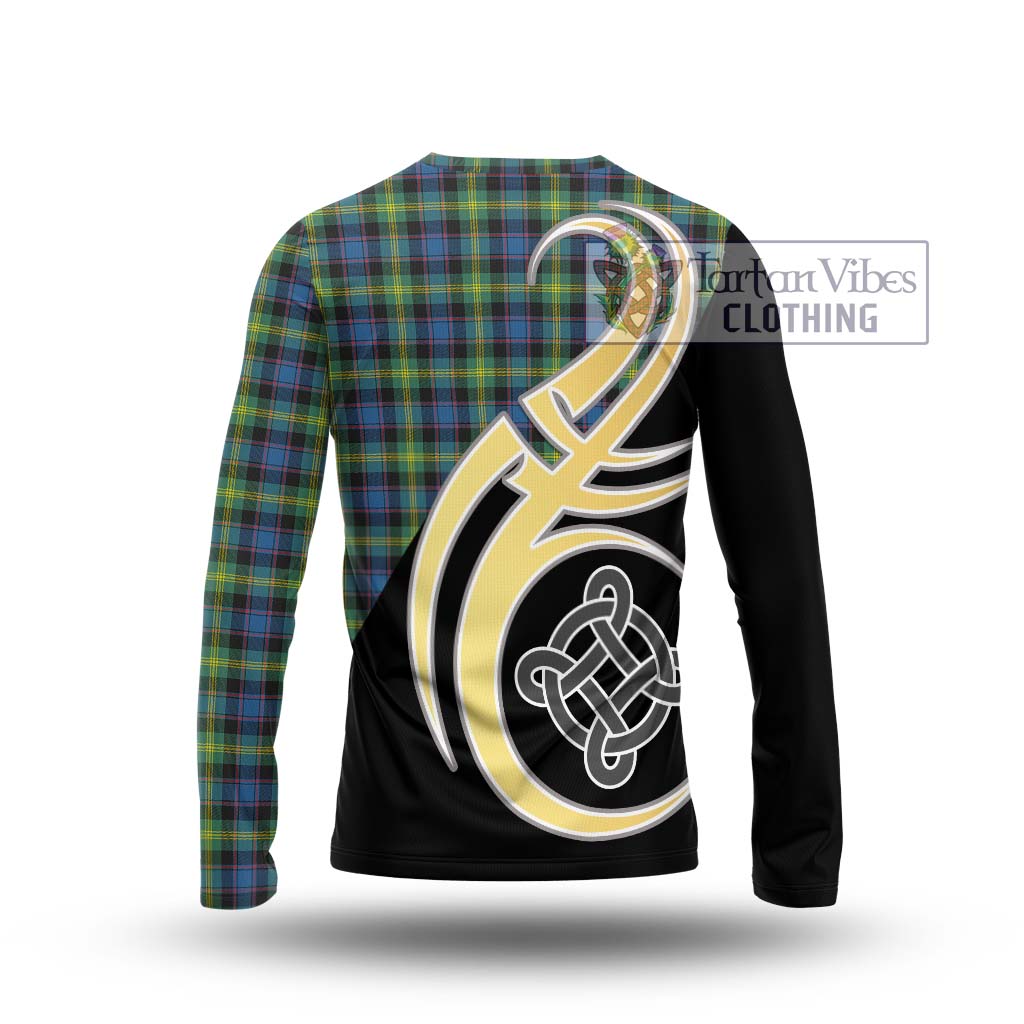 Watson Ancient Tartan Long Sleeve T-Shirt with Family Crest and Celtic Symbol Style - Tartan Vibes Clothing