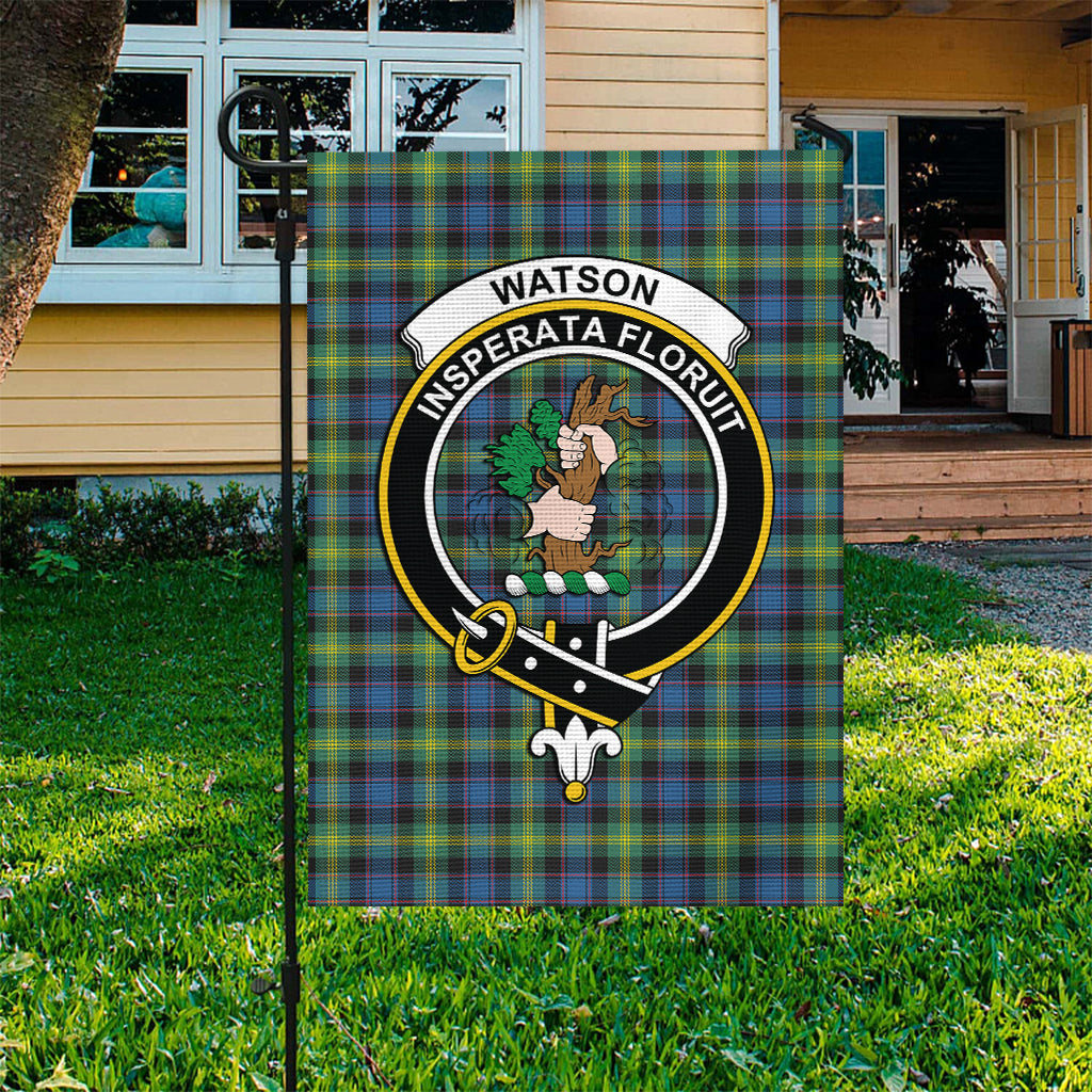 Watson Ancient Tartan Flag with Family Crest - Tartan Vibes Clothing