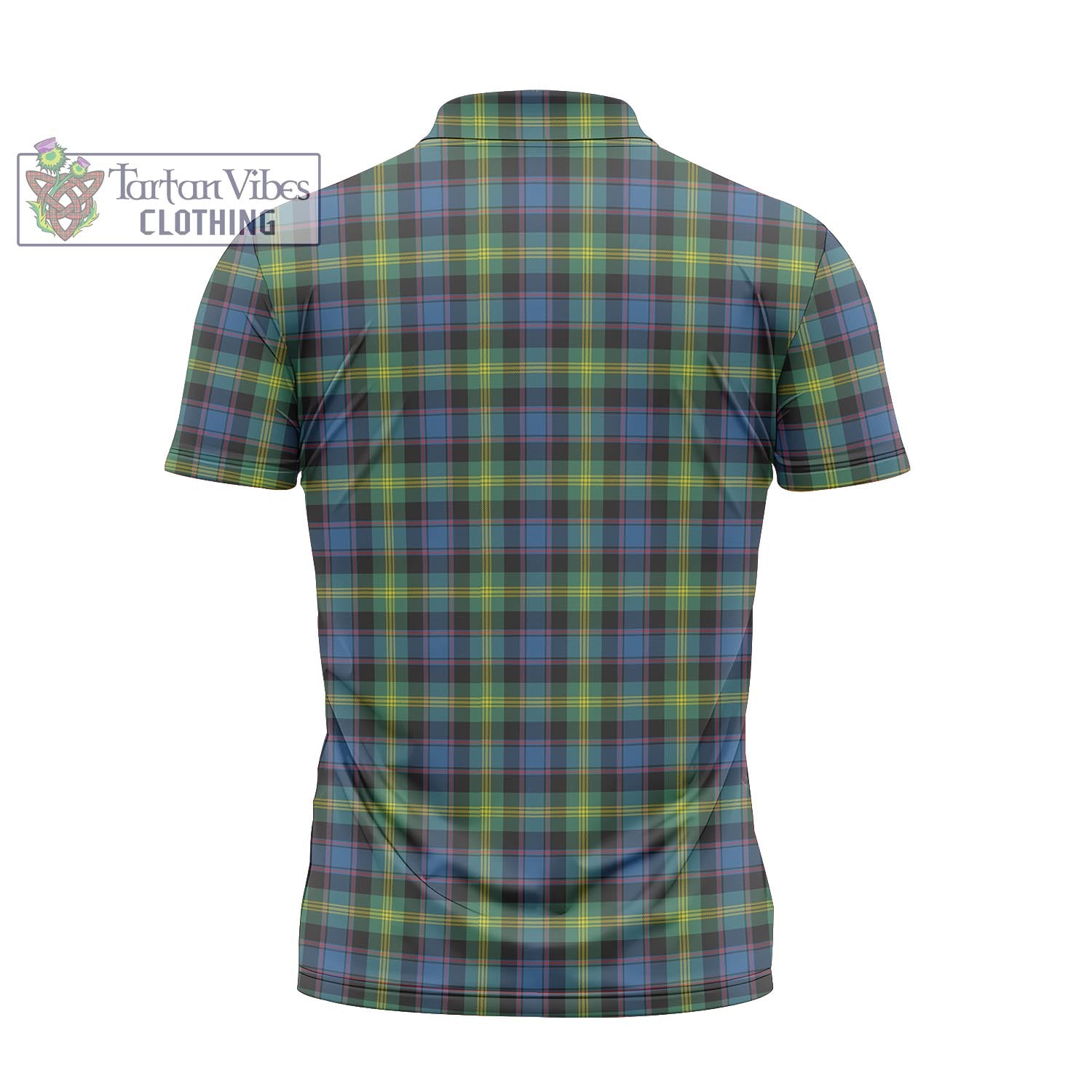 Tartan Vibes Clothing Watson Ancient Tartan Zipper Polo Shirt with Family Crest