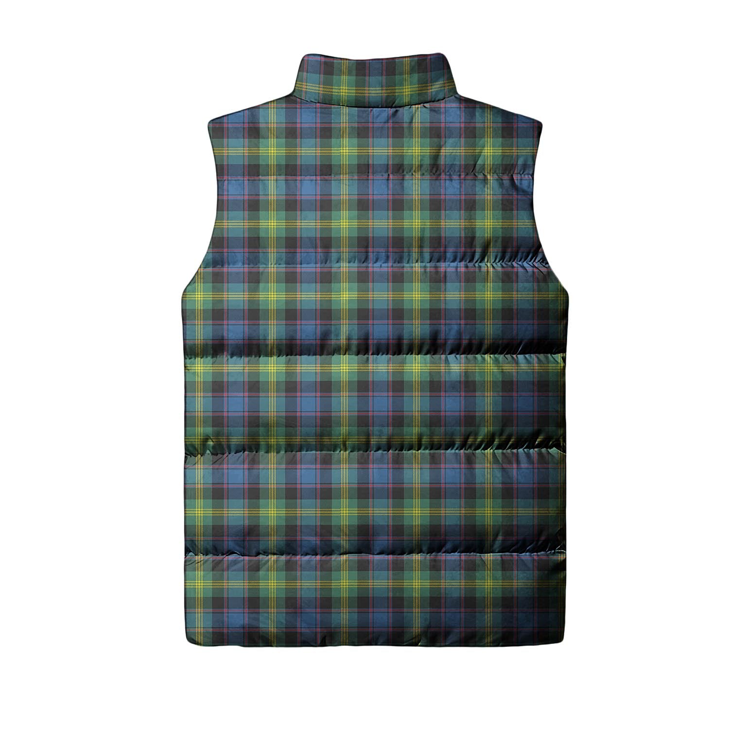 Watson Ancient Tartan Sleeveless Puffer Jacket with Family Crest - Tartanvibesclothing