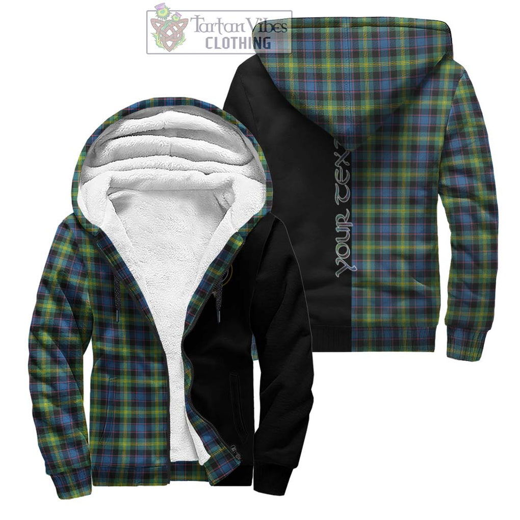 Watson Ancient Tartan Sherpa Hoodie with Family Crest and Half Of Me Style Unisex - Tartanvibesclothing Shop