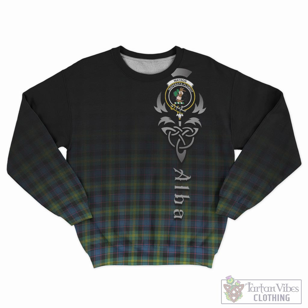 Tartan Vibes Clothing Watson Ancient Tartan Sweatshirt Featuring Alba Gu Brath Family Crest Celtic Inspired