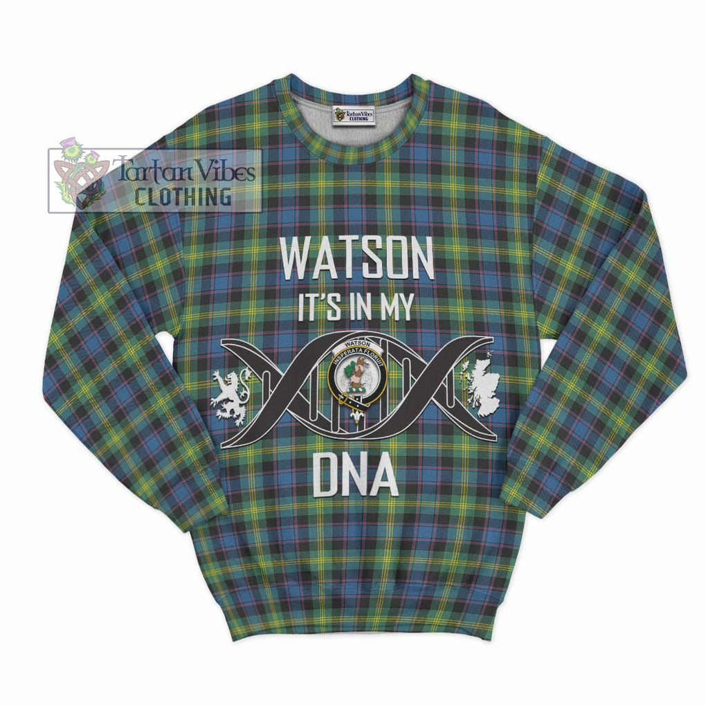 Watson Ancient Tartan Sweatshirt with Family Crest DNA In Me Style - Tartanvibesclothing Shop