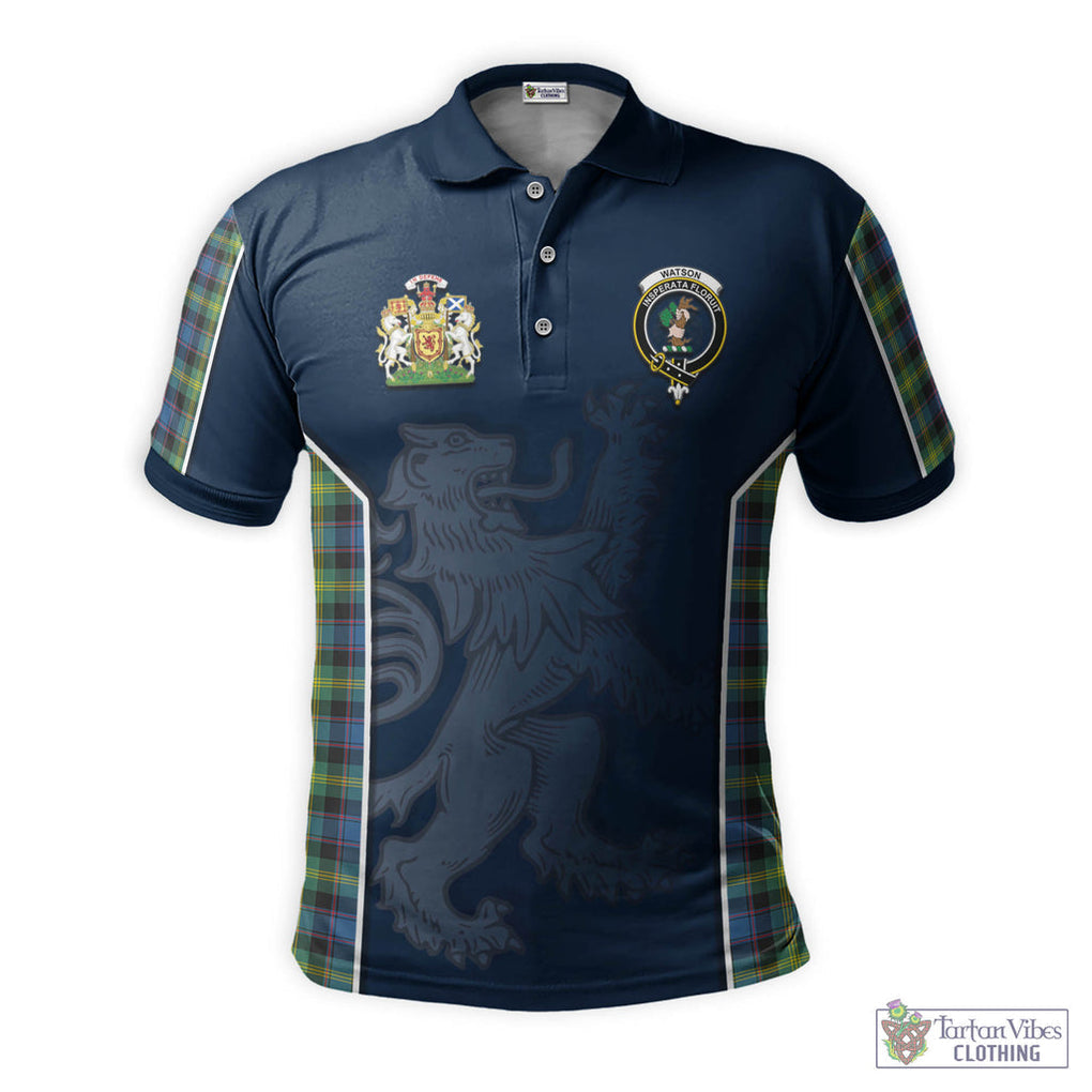 Tartan Vibes Clothing Watson Ancient Tartan Men's Polo Shirt with Family Crest and Lion Rampant Vibes Sport Style