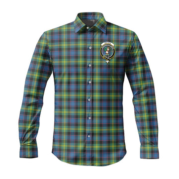 Watson Ancient Tartan Long Sleeve Button Up Shirt with Family Crest