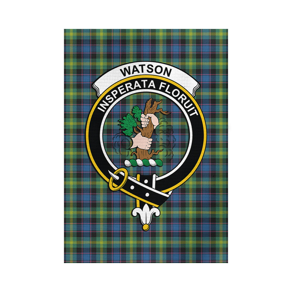 Watson Ancient Tartan Flag with Family Crest - Tartan Vibes Clothing