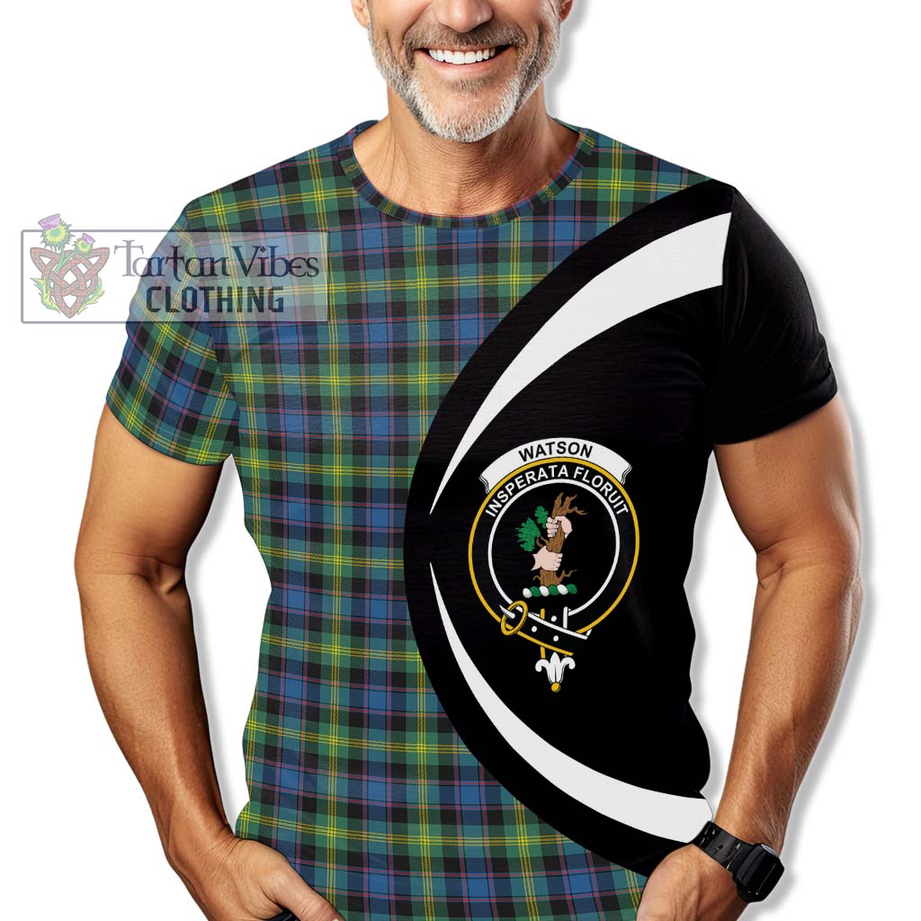 Tartan Vibes Clothing Watson Ancient Tartan T-Shirt with Family Crest Circle Style