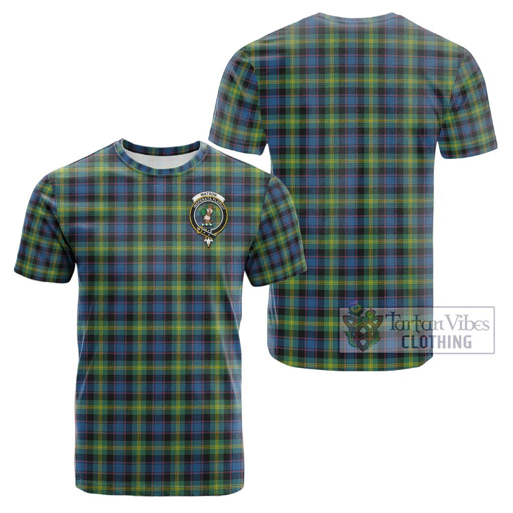 Watson Ancient Tartan Cotton T-Shirt with Family Crest Kid's Shirt - Tartanvibesclothing Shop