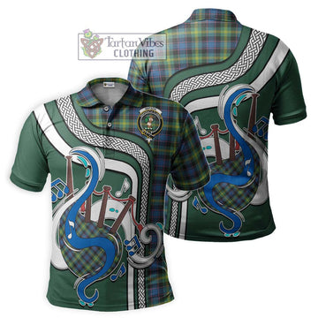 Watson Ancient Tartan Polo Shirt with Epic Bagpipe Style