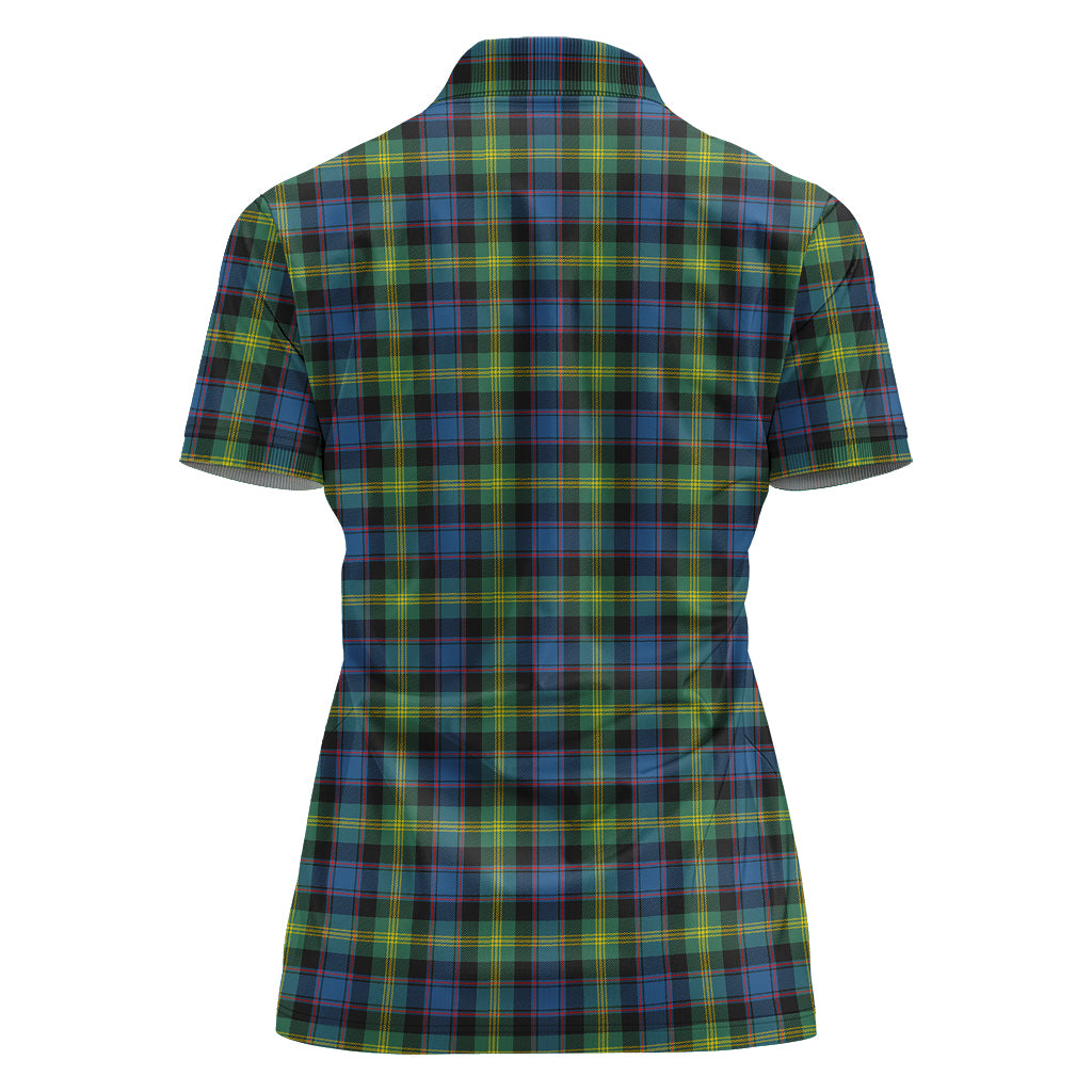 Watson Ancient Tartan Polo Shirt with Family Crest For Women - Tartan Vibes Clothing