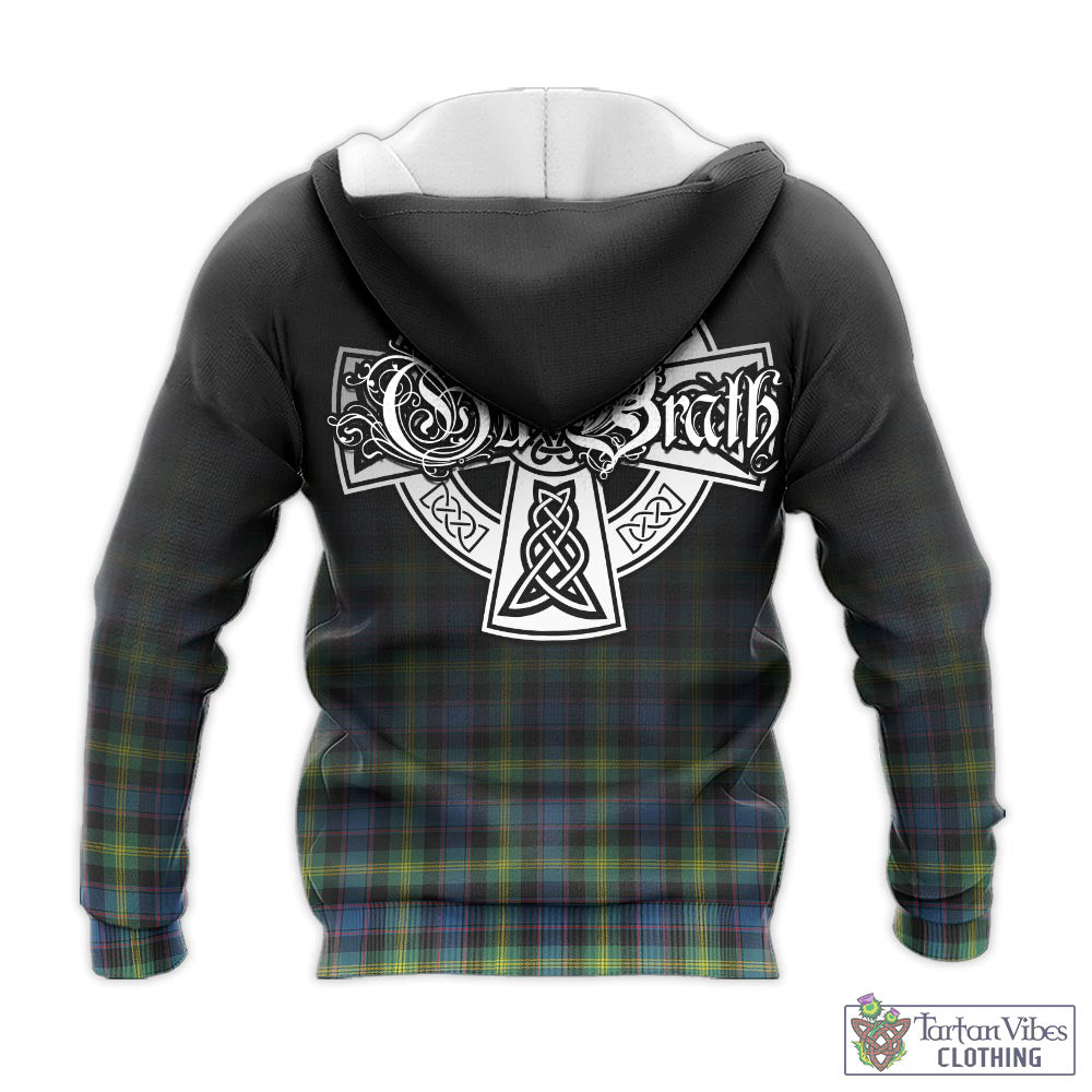 Tartan Vibes Clothing Watson Ancient Tartan Knitted Hoodie Featuring Alba Gu Brath Family Crest Celtic Inspired