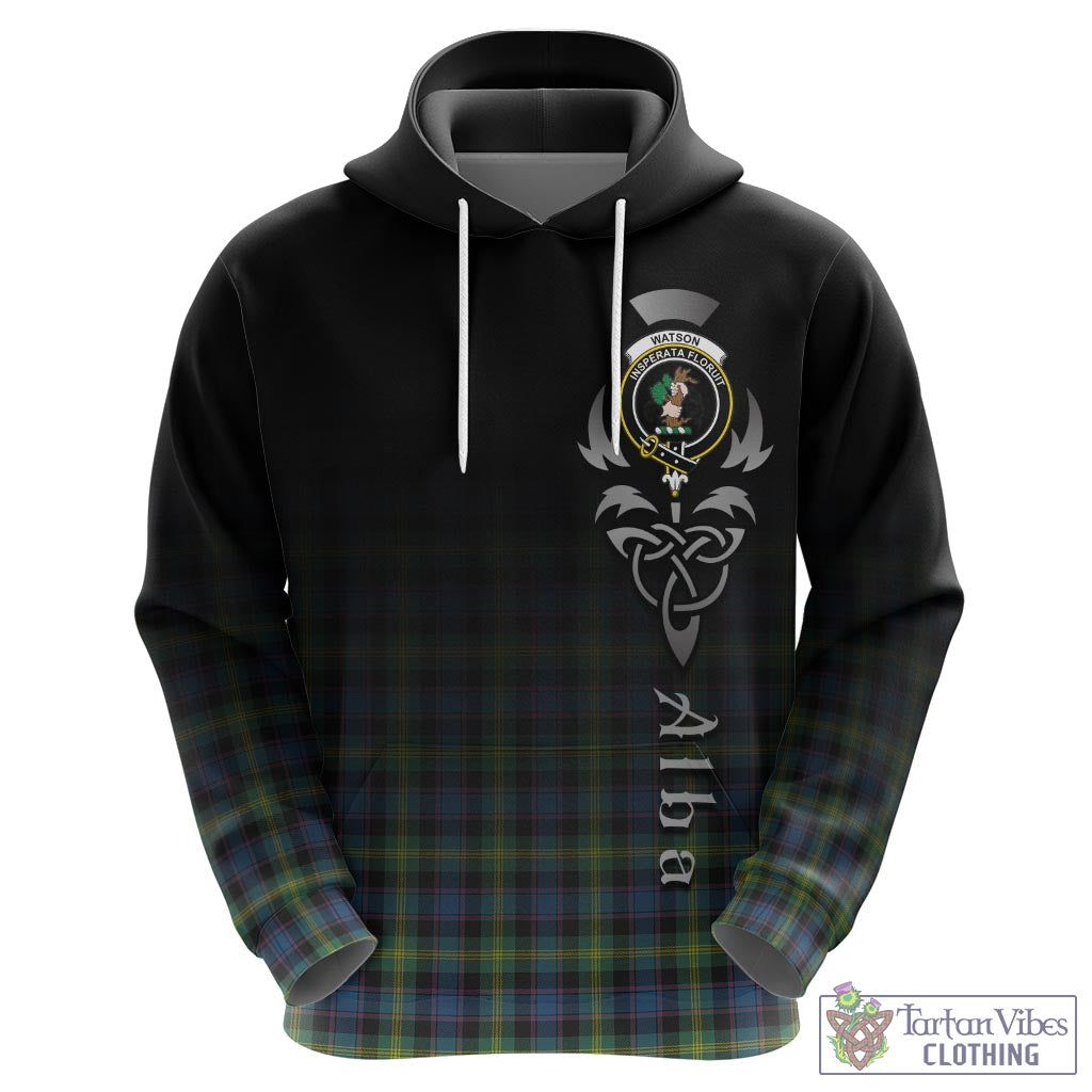 Tartan Vibes Clothing Watson Ancient Tartan Hoodie Featuring Alba Gu Brath Family Crest Celtic Inspired