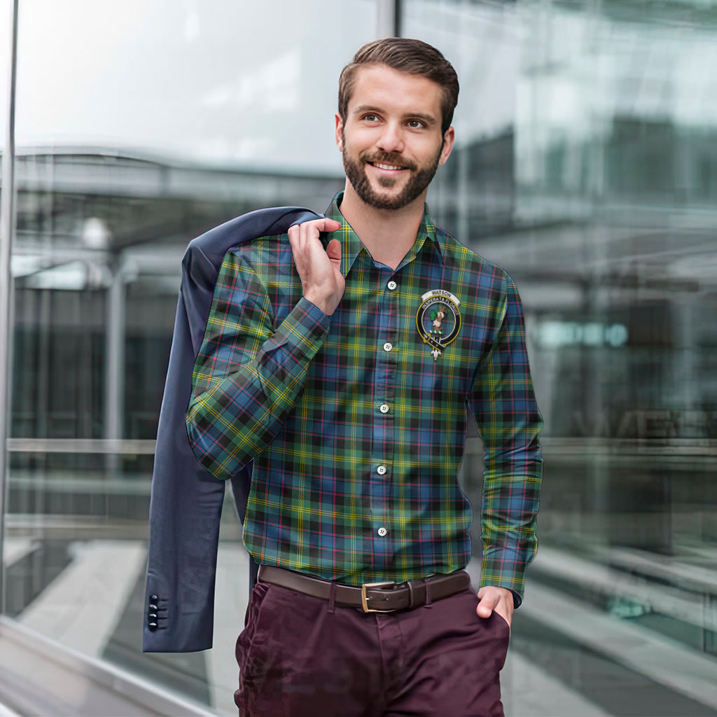 watson-ancient-tartan-long-sleeve-button-up-shirt-with-family-crest