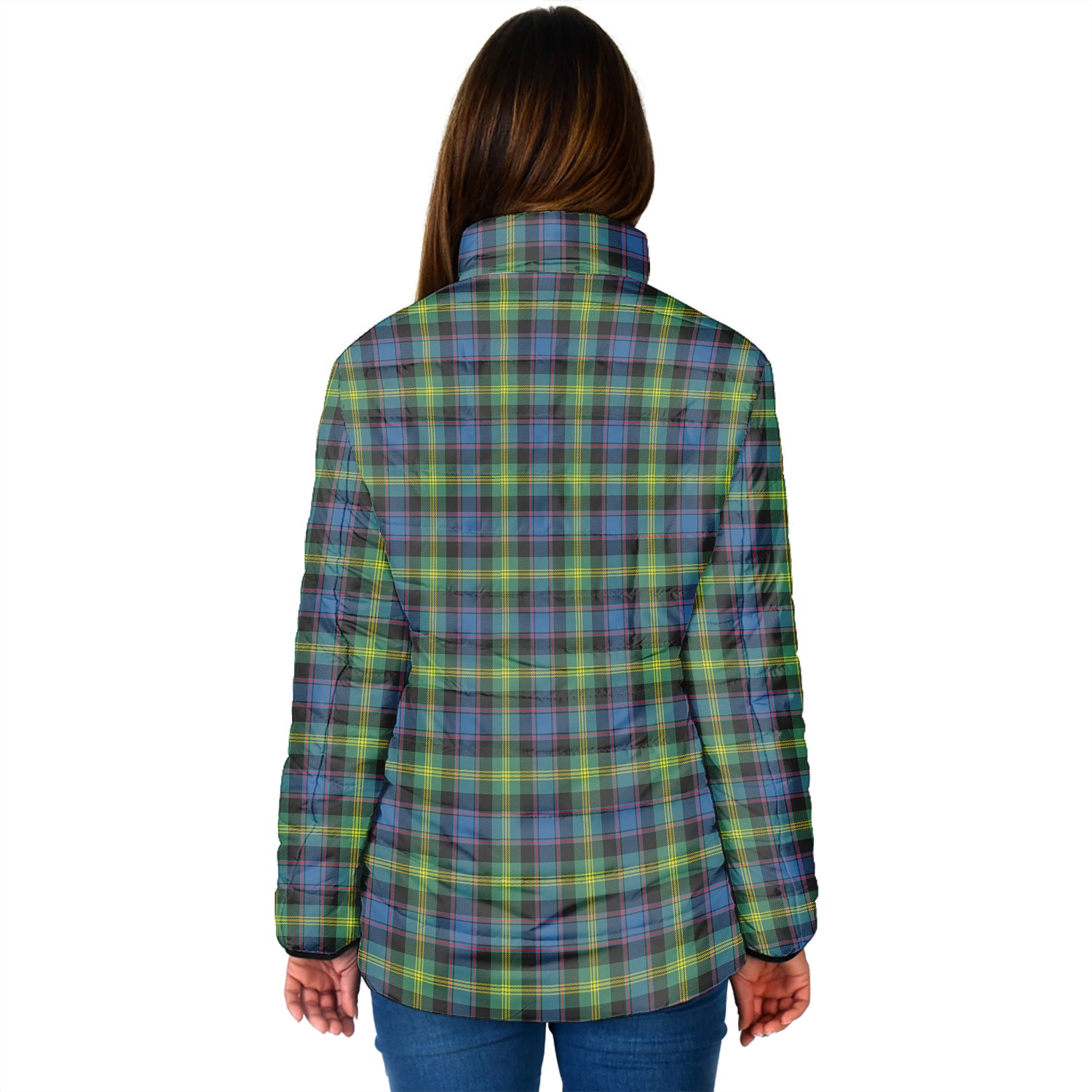 Watson Ancient Tartan Padded Jacket with Family Crest - Tartan Vibes Clothing