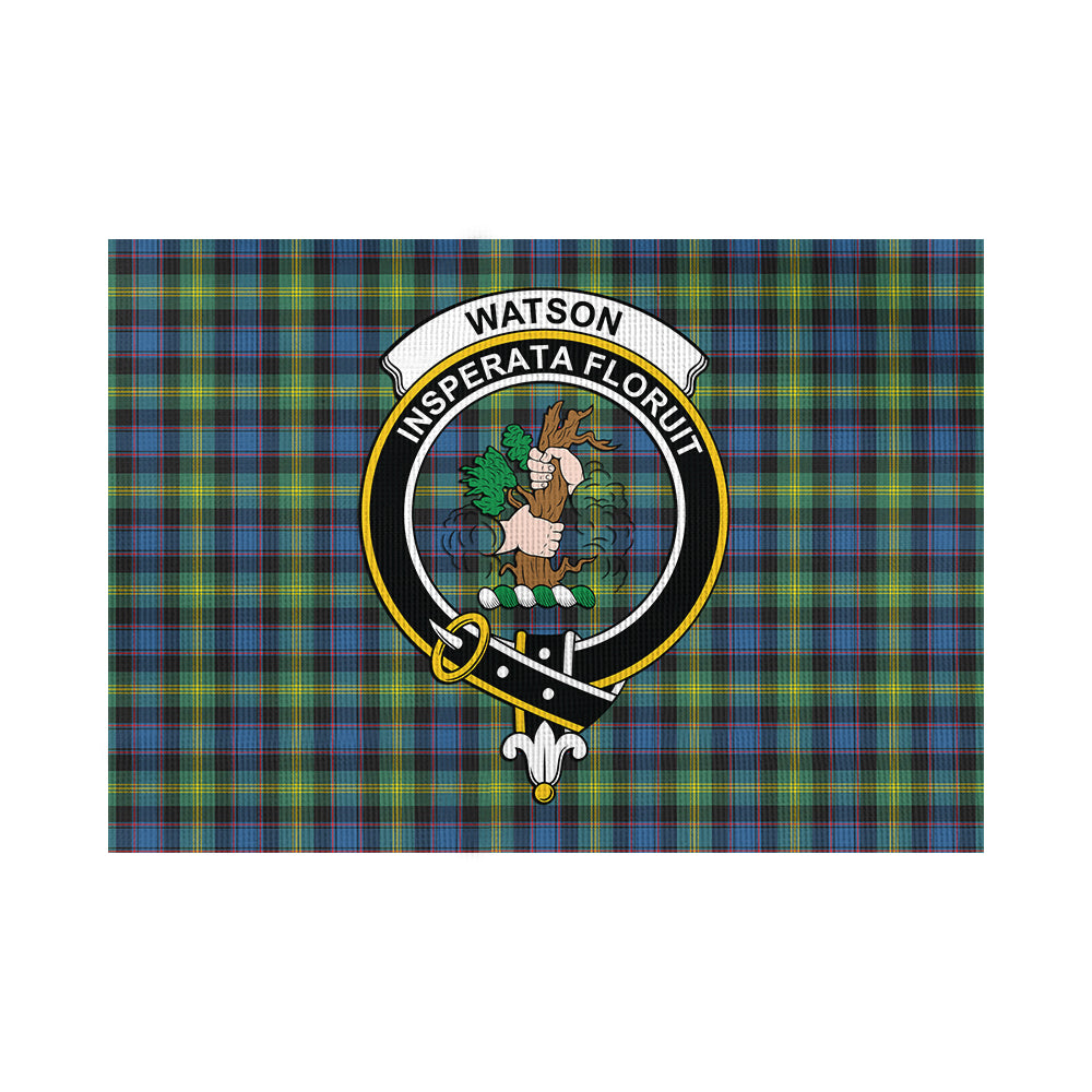 Watson Ancient Tartan Flag with Family Crest - Tartan Vibes Clothing